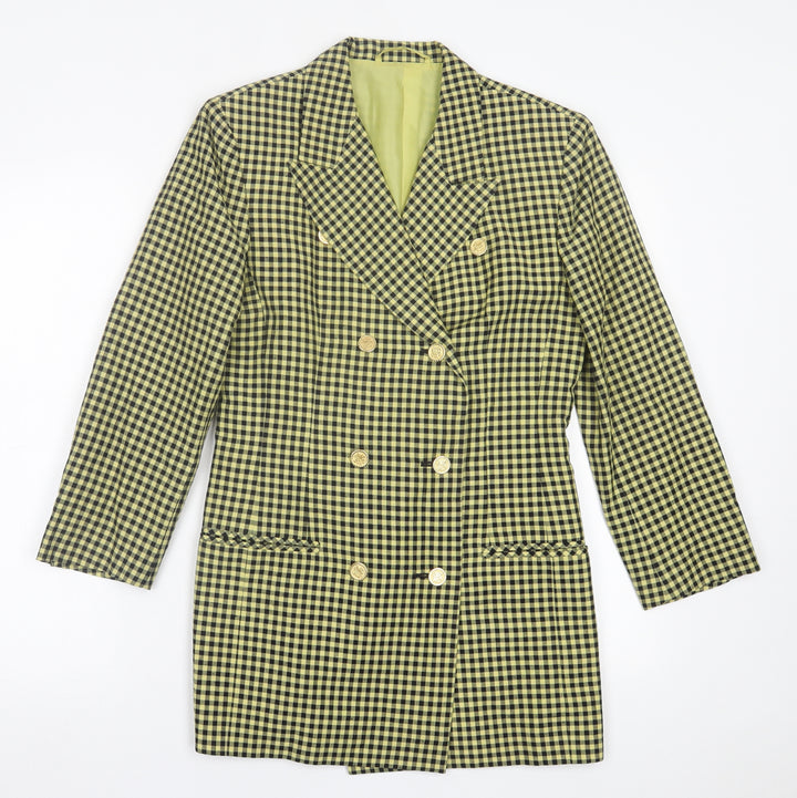 Country Casuals Womens Green Plaid  Jacket  Size 8  Button