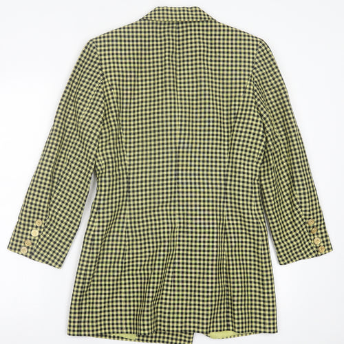 Country Casuals Womens Green Plaid  Jacket  Size 8  Button