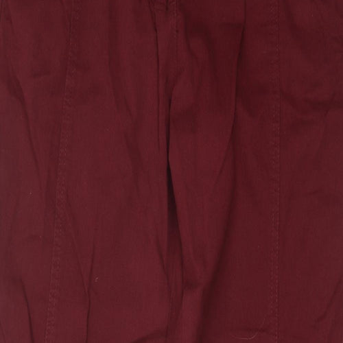 Being Casual Womens Red  Cotton Trousers  Size 12 L30 in Regular Button