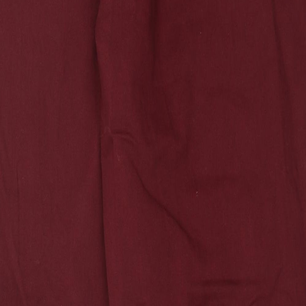 Being Casual Womens Red  Cotton Trousers  Size 12 L30 in Regular Button