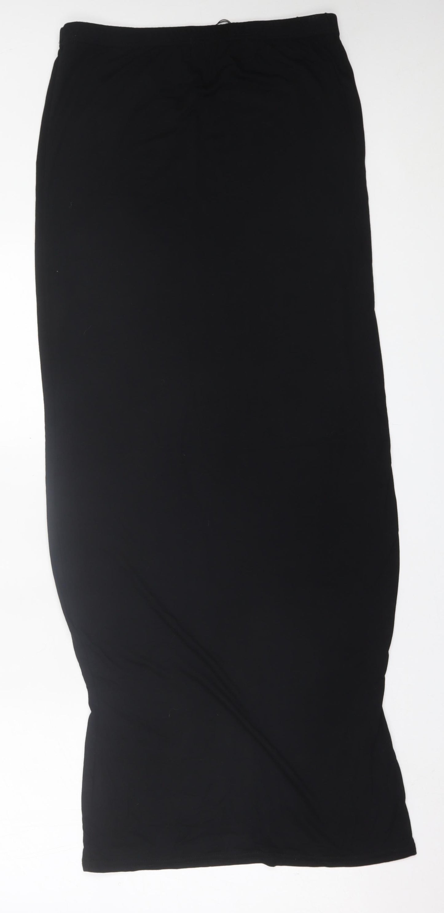 PRETTYLITTLETHING Womens Black  Viscose Maxi  Size 12  Off the Shoulder Pullover - Bandeau