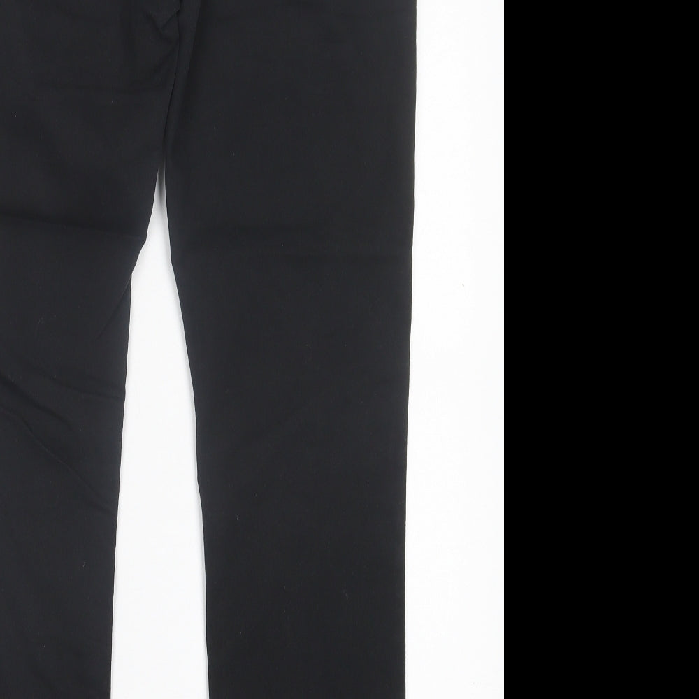 Wallis Womens Black  Cotton Jegging Trousers Size 14 L27 in Regular Zip
