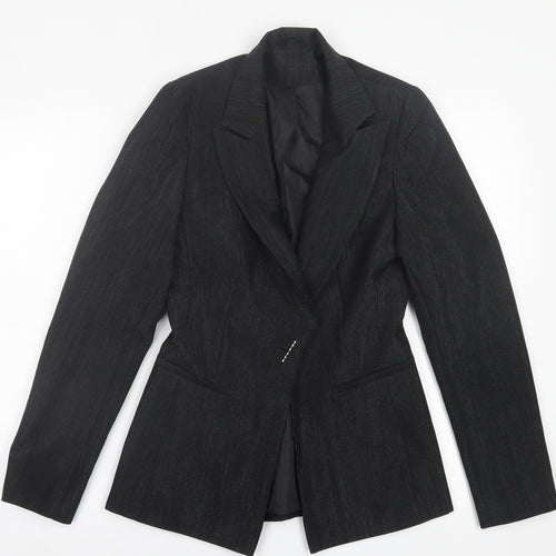 bay Womens Black   Jacket Blazer Size 8  Button