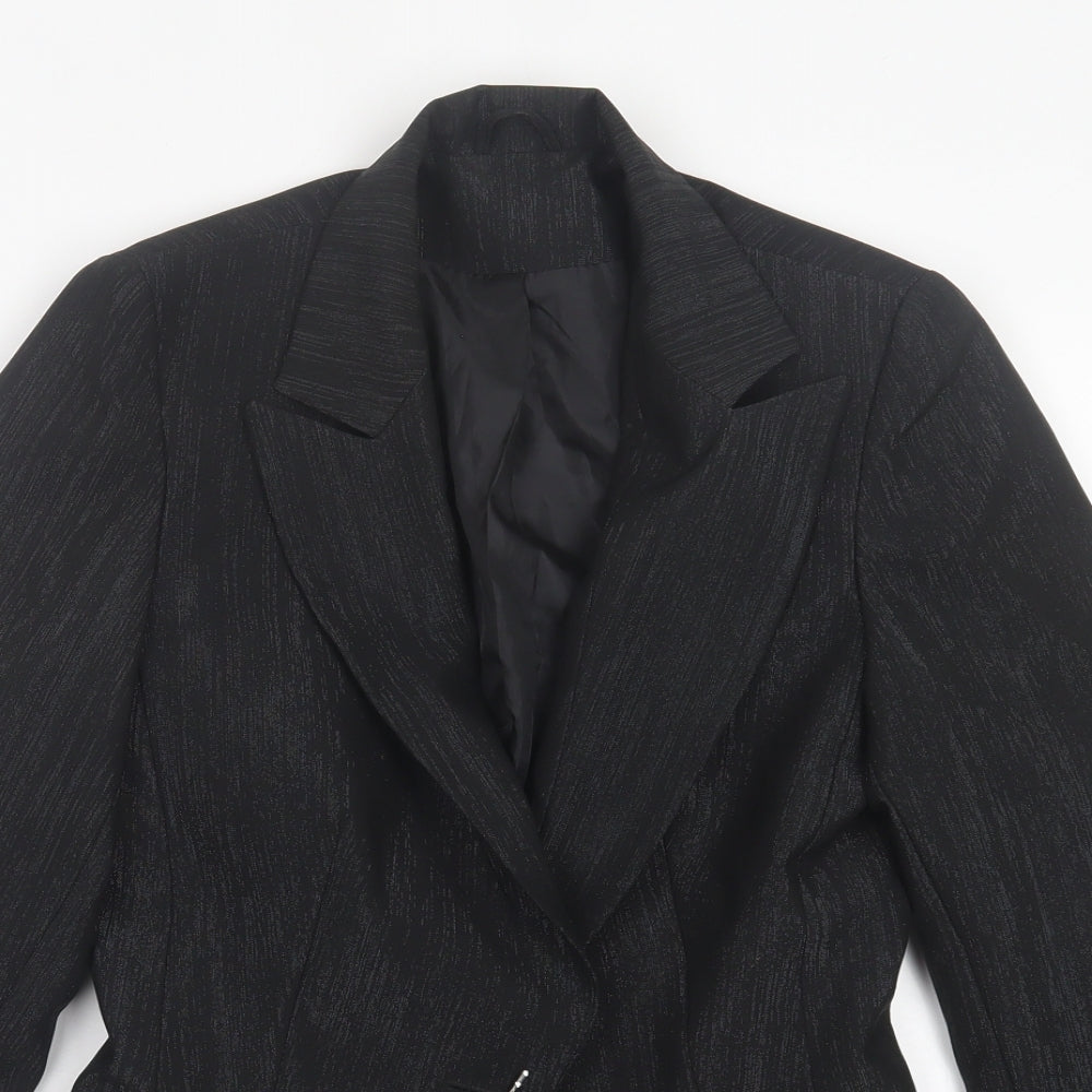 bay Womens Black   Jacket Blazer Size 8  Button