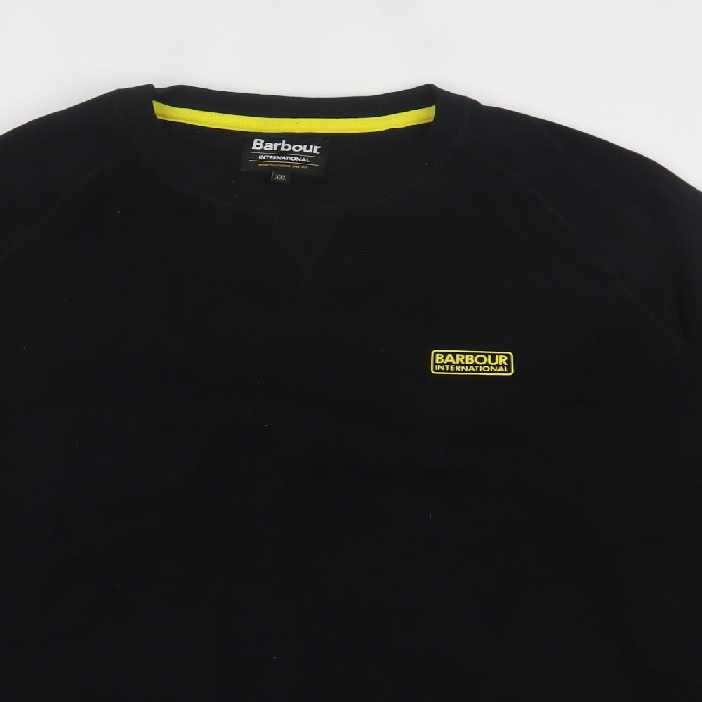 Barbour Mens Black  Cotton Pullover Sweatshirt Size 2XL