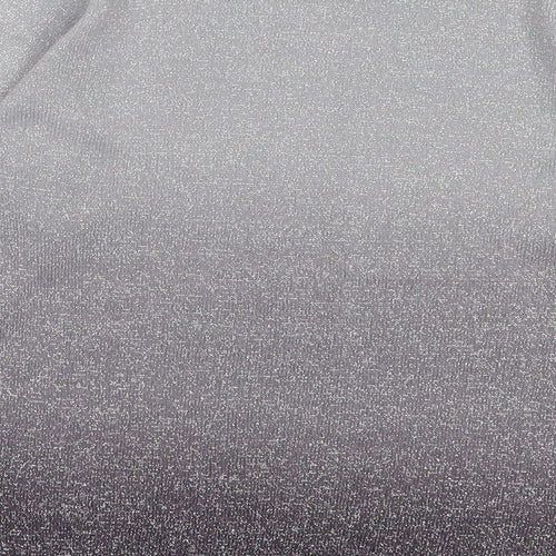 Vert Monde Womens Silver Crew Neck  Acrylic Pullover Jumper Size M