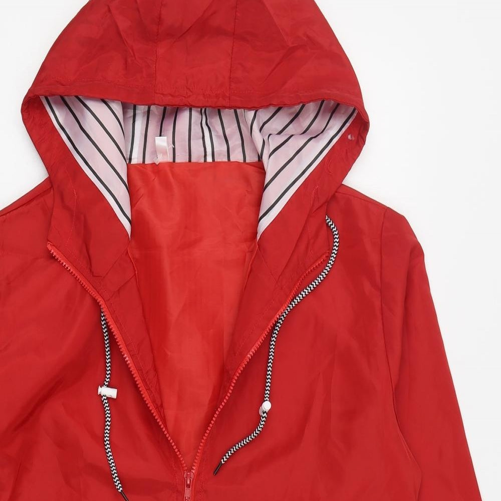 Preworn Womens Red   Anorak Coat Size 2XL  Zip