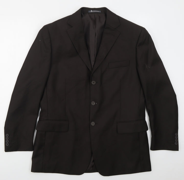 Greenwoods Mens Brown  Polyester Jacket Suit Jacket Size 42