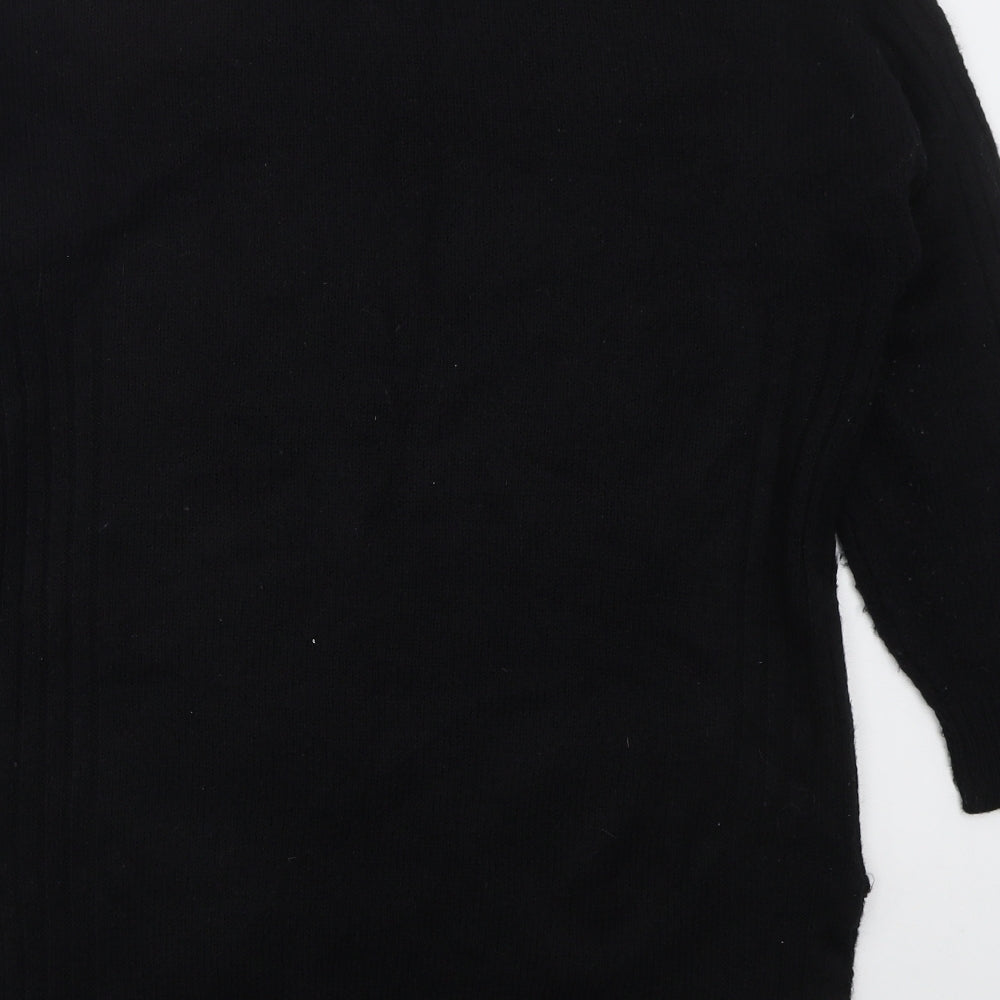 George Womens Black V-Neck  Acrylic Cardigan Jumper Size 12