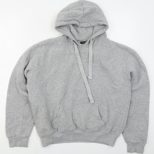 Boohoo Womens Grey  Cotton Pullover Hoodie Size M  Pullover