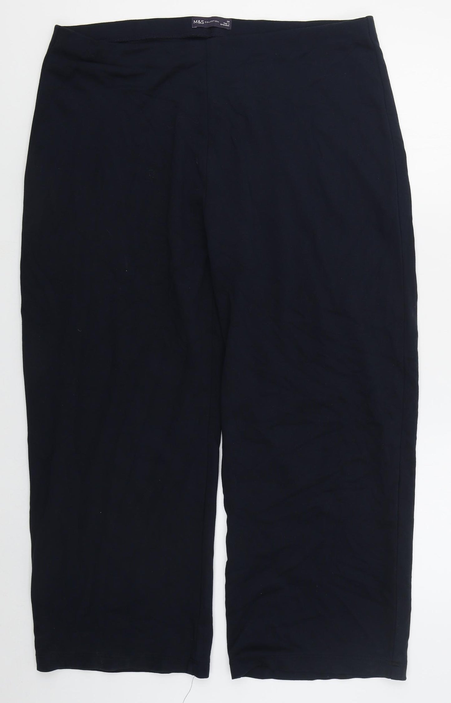 Marks and Spencer Womens Blue  Viscose Sweatpants Trousers Size 20 L26 in Regular