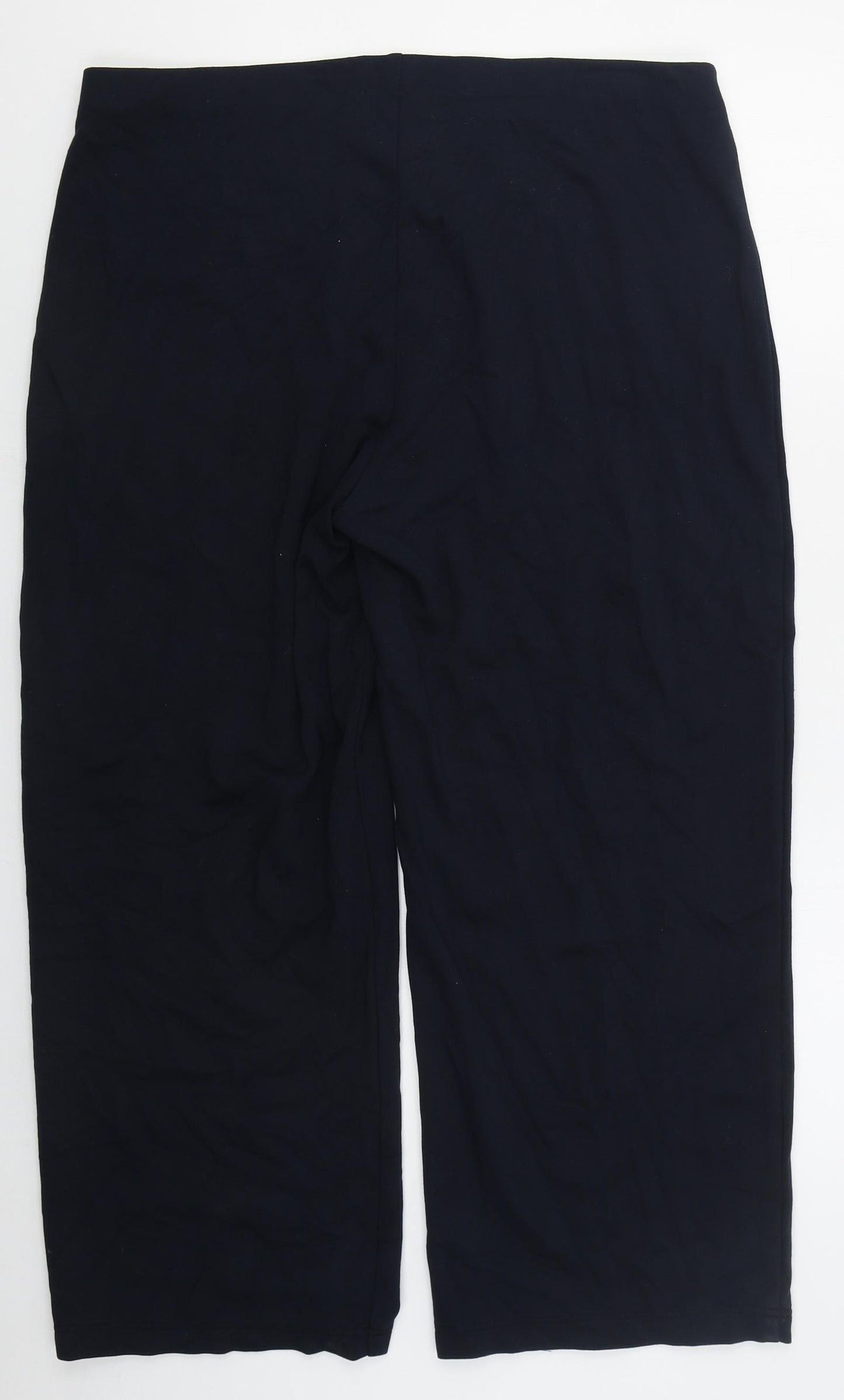Marks and Spencer Womens Blue  Viscose Sweatpants Trousers Size 20 L26 in Regular