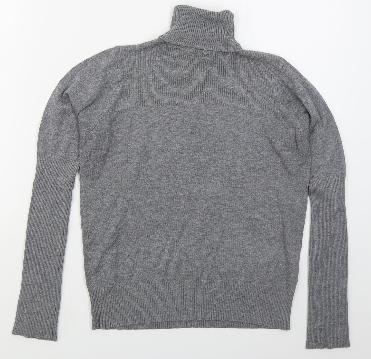George Womens Grey Roll Neck  Viscose Pullover Jumper Size 12