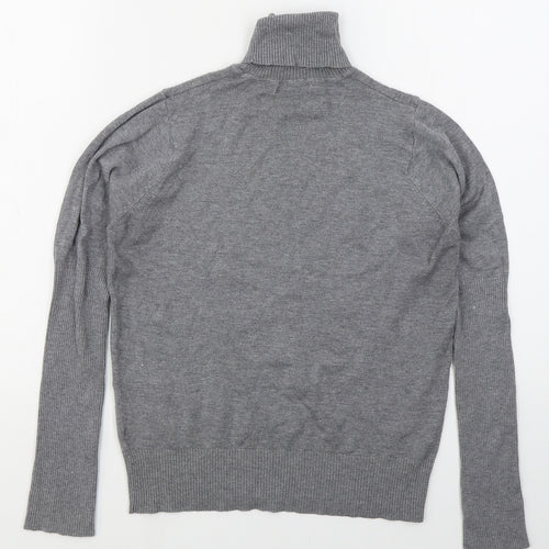 George Womens Grey Roll Neck  Viscose Pullover Jumper Size 12