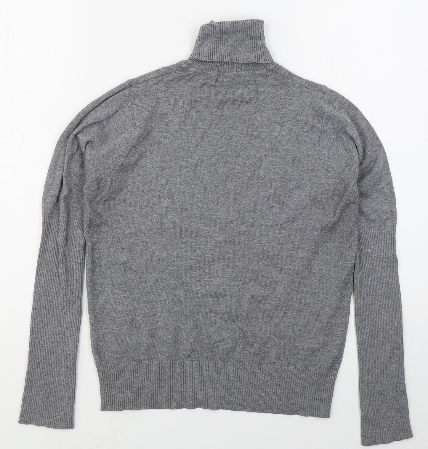 George Womens Grey Roll Neck  Viscose Pullover Jumper Size 12