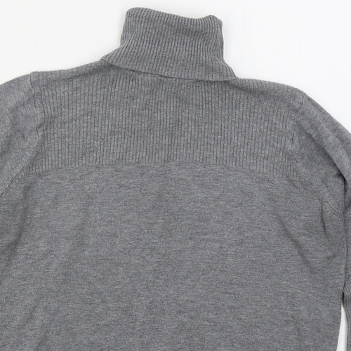 George Womens Grey Roll Neck  Viscose Pullover Jumper Size 12