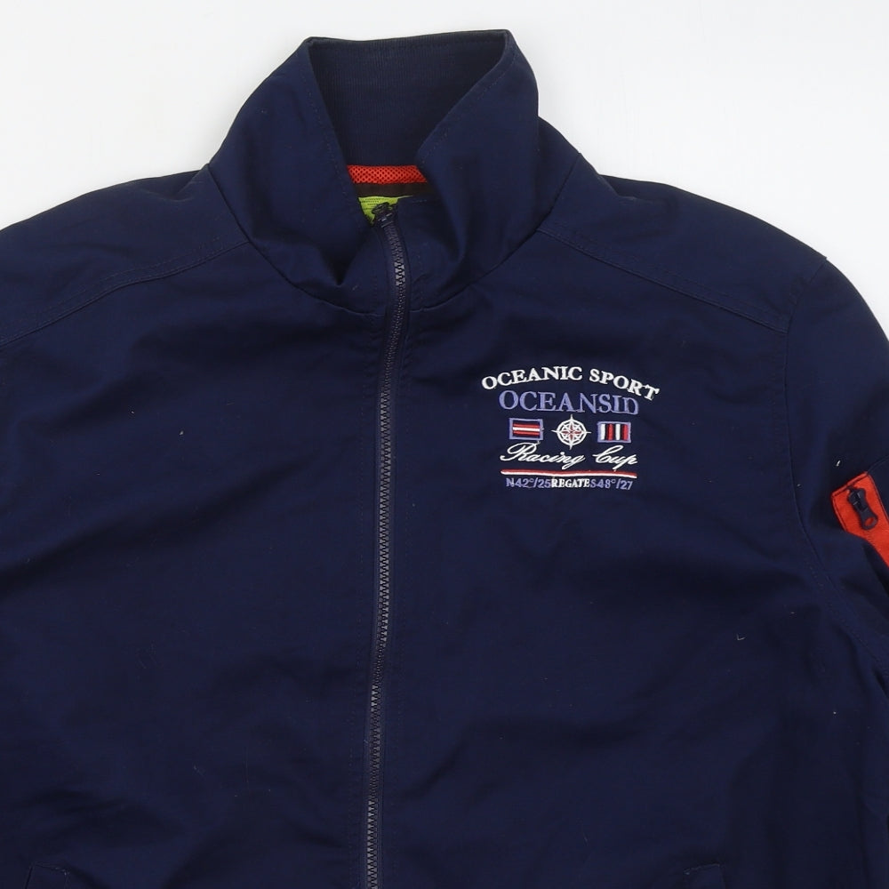 Atlas Mens Blue   Jacket  Size M  Zip - Oceanic Sport