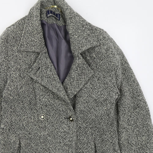 Kesta London Womens Grey   Pea Coat Coat Size 10  Button