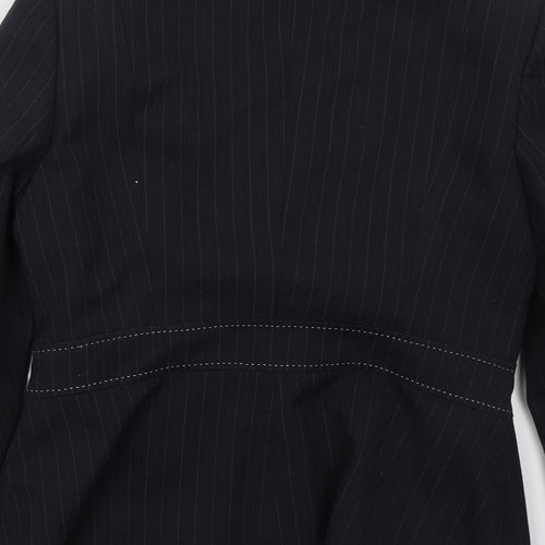 Autonomy Womens Grey Striped Polyester Jacket Suit Jacket Size 14