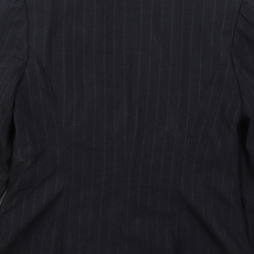 Autonomy Womens Grey Striped Polyester Jacket Suit Jacket Size 14