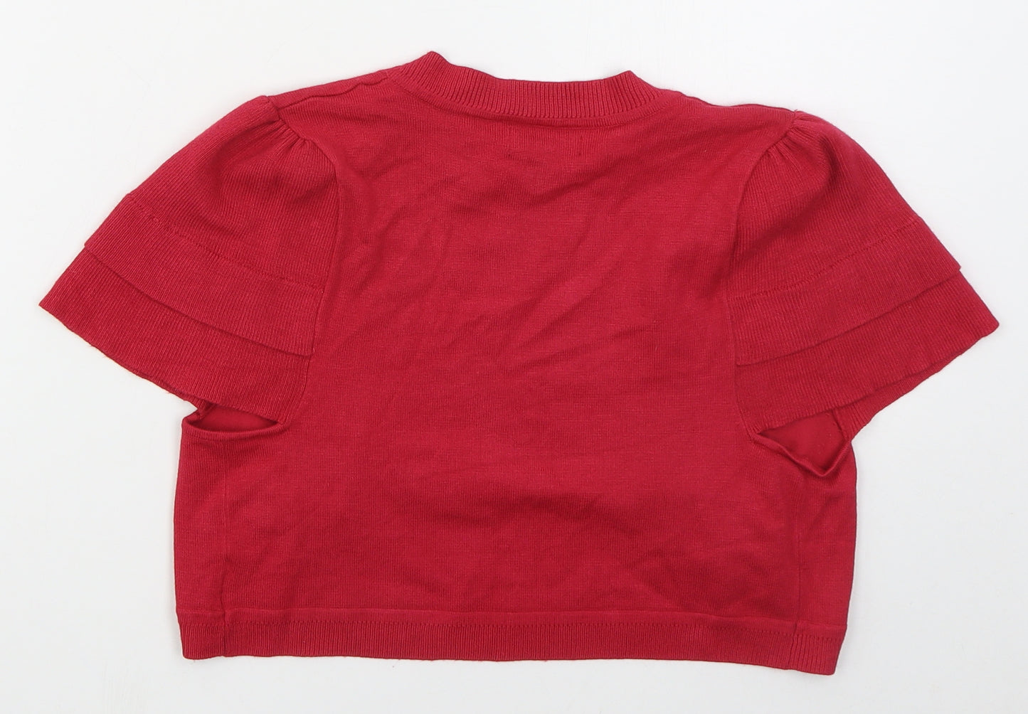 Papaya Womens Pink V-Neck  Viscose Cardigan Jumper Size 12