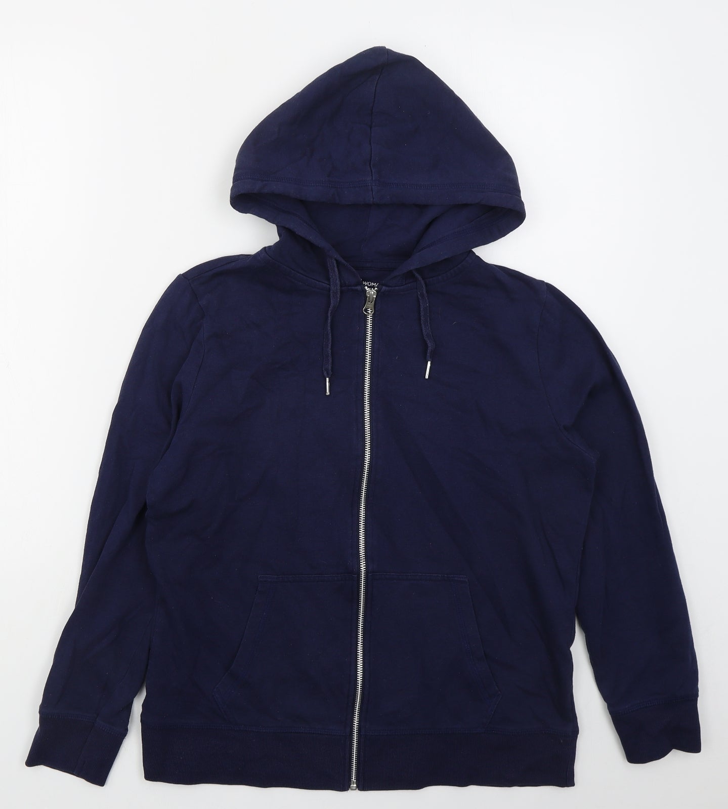 TU Womens Blue  Cotton Full Zip Hoodie Size 14  Zip