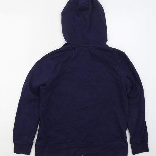 TU Womens Blue  Cotton Full Zip Hoodie Size 14  Zip