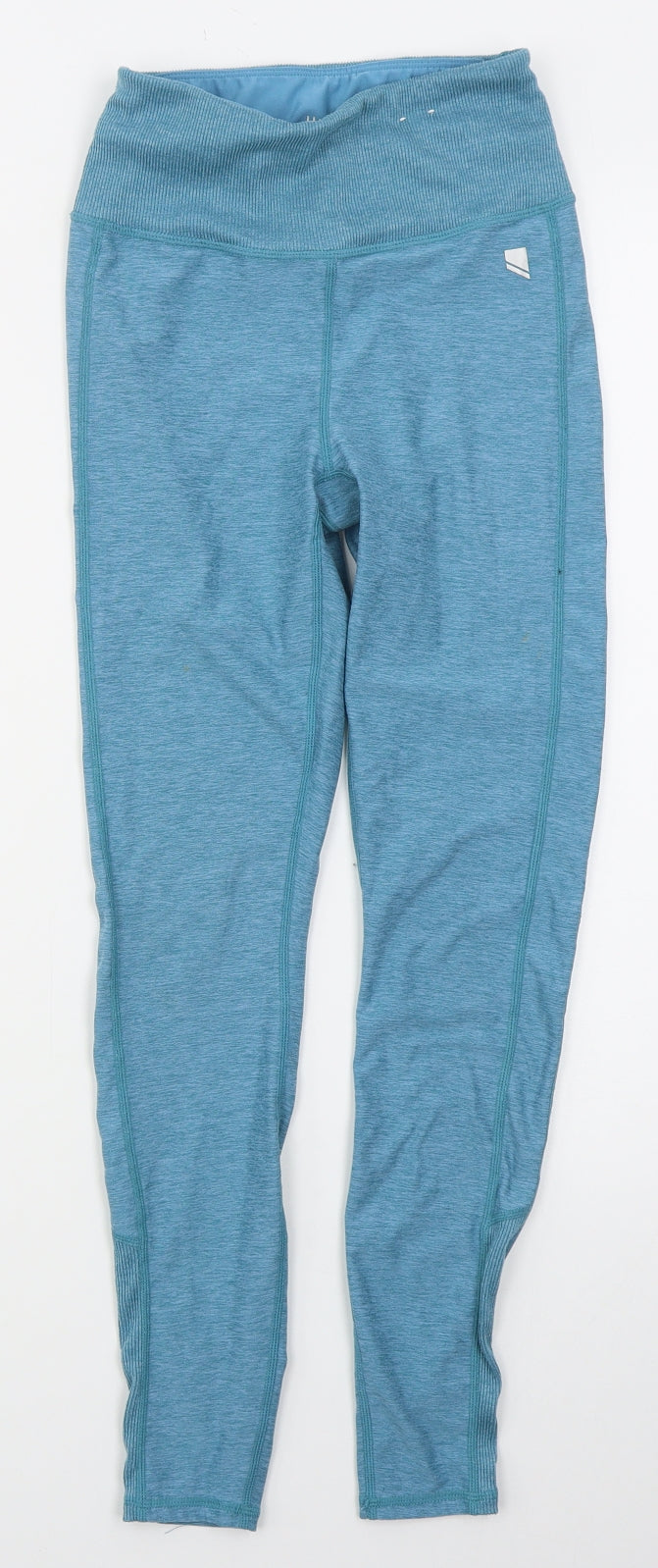 George Womens Blue  Polyester Compression Leggings Size 4 L24 in Regular