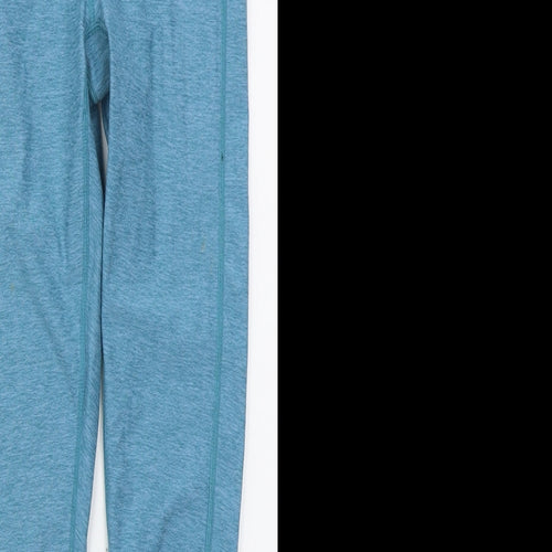 George Womens Blue  Polyester Compression Leggings Size 4 L24 in Regular
