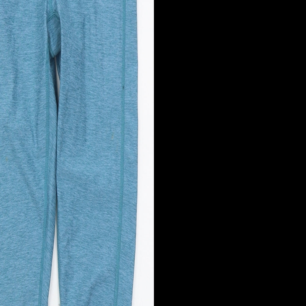 George Womens Blue  Polyester Compression Leggings Size 4 L24 in Regular