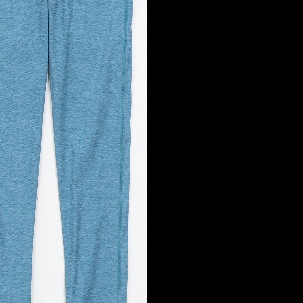 George Womens Blue  Polyester Compression Leggings Size 4 L24 in Regular