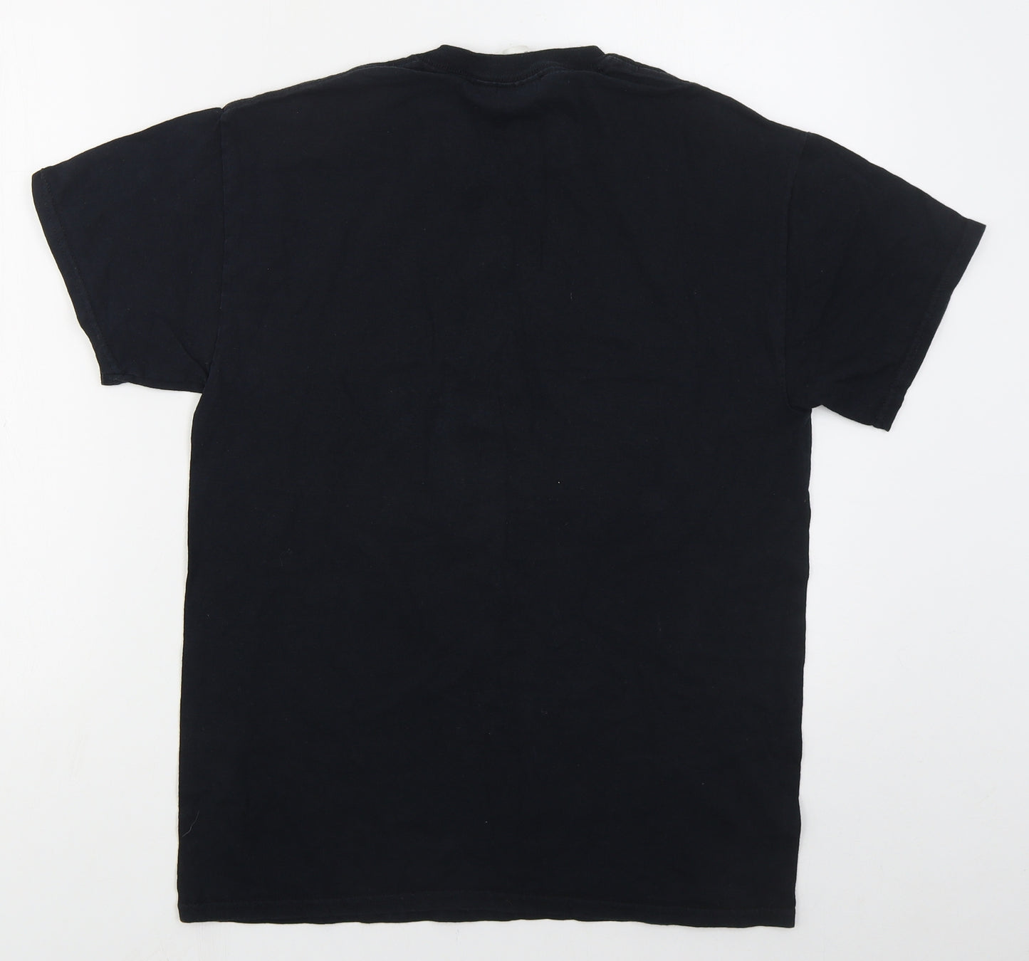 Gildan Mens Black  Cotton  T-Shirt Size M Crew Neck  - Sha-Ting