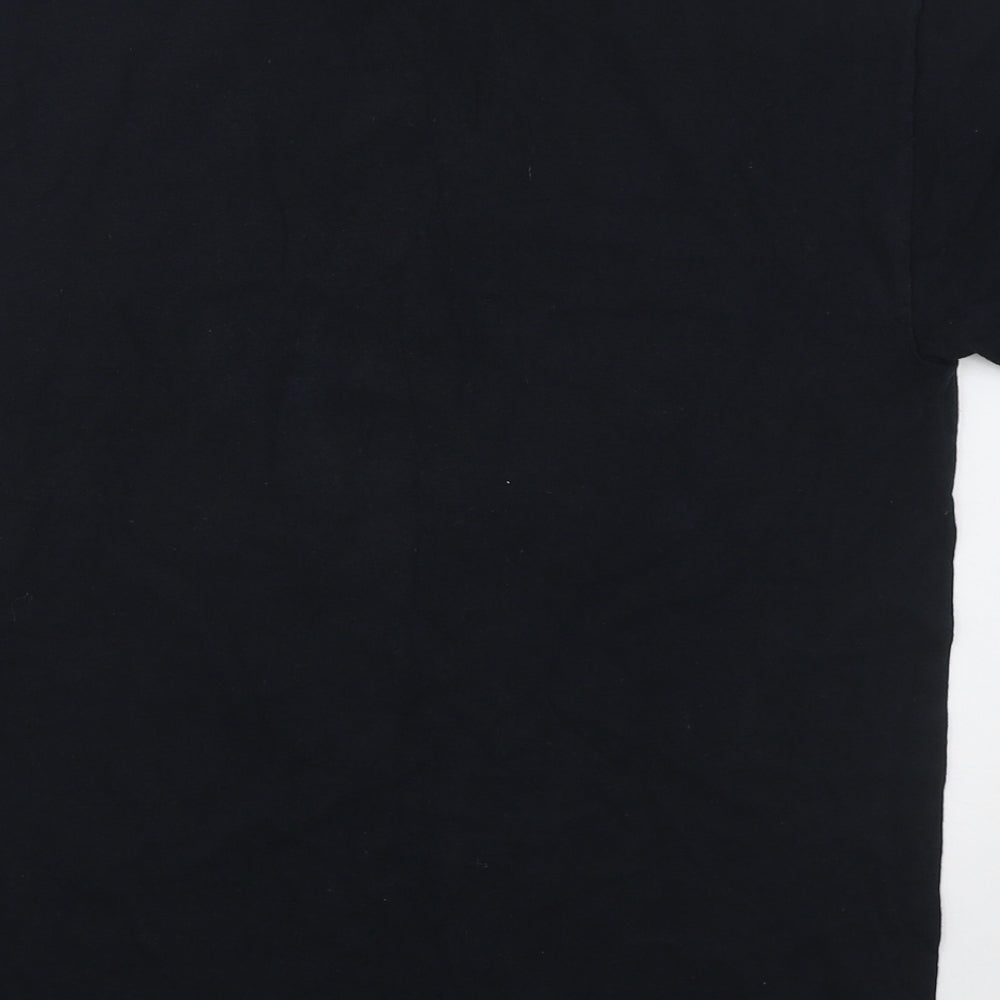 Gildan Mens Black  Cotton  T-Shirt Size M Crew Neck  - Sha-Ting