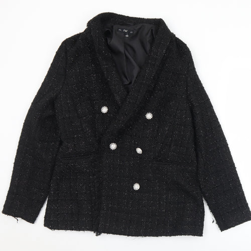 F&F Womens Black   Jacket  Size 14  Button
