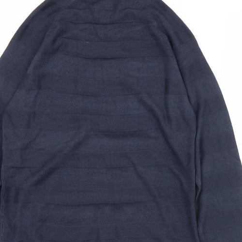 Ridge & Co Womens Blue Roll Neck  Acrylic Pullover Jumper Size 12