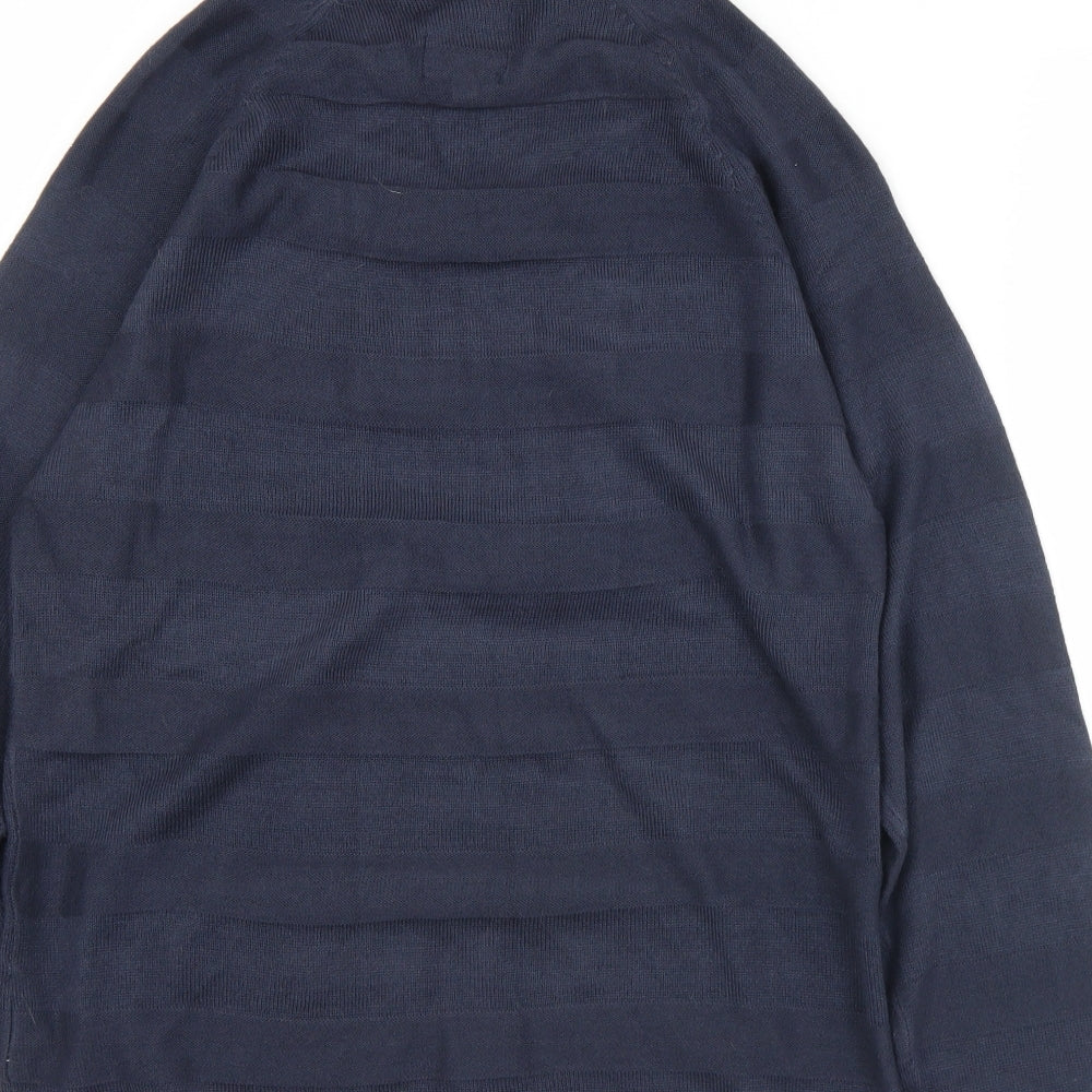 Ridge & Co Womens Blue Roll Neck  Acrylic Pullover Jumper Size 12