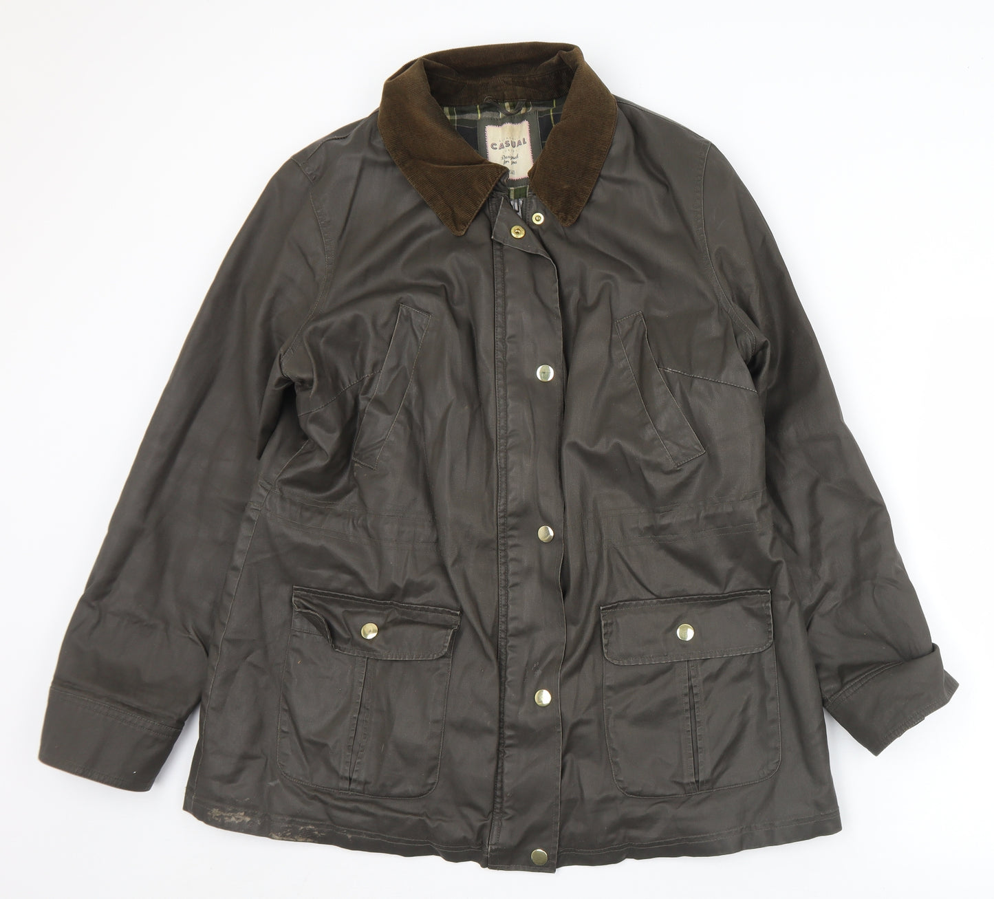 F&F Womens Brown   Rain Coat Coat Size 18  Snap