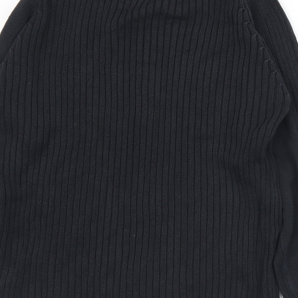 NEXT Mens Black Crew Neck  Cotton Pullover Jumper Size M