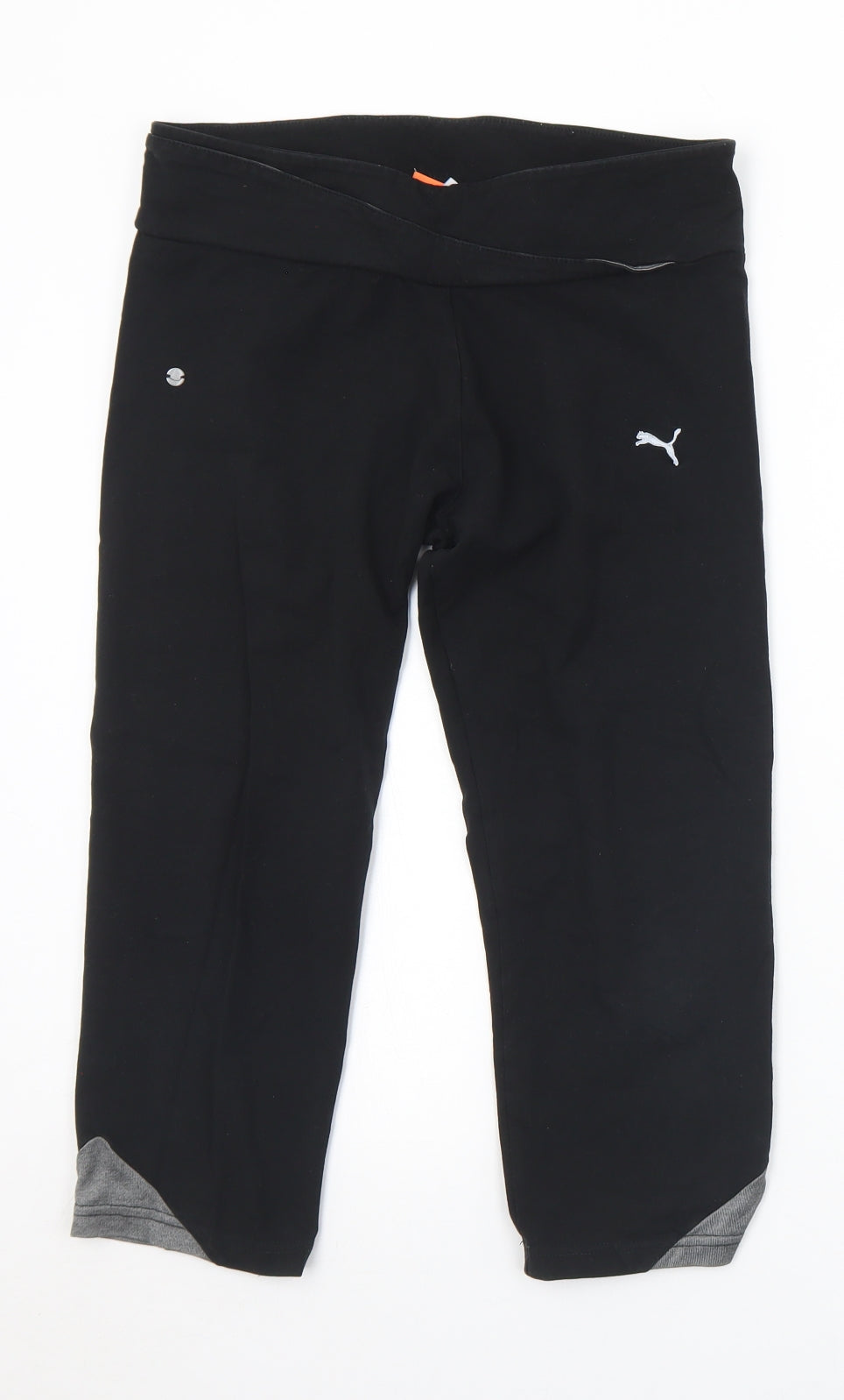 PUMA Womens Black  Cotton Athletic Shorts Size 14 L18 in Regular