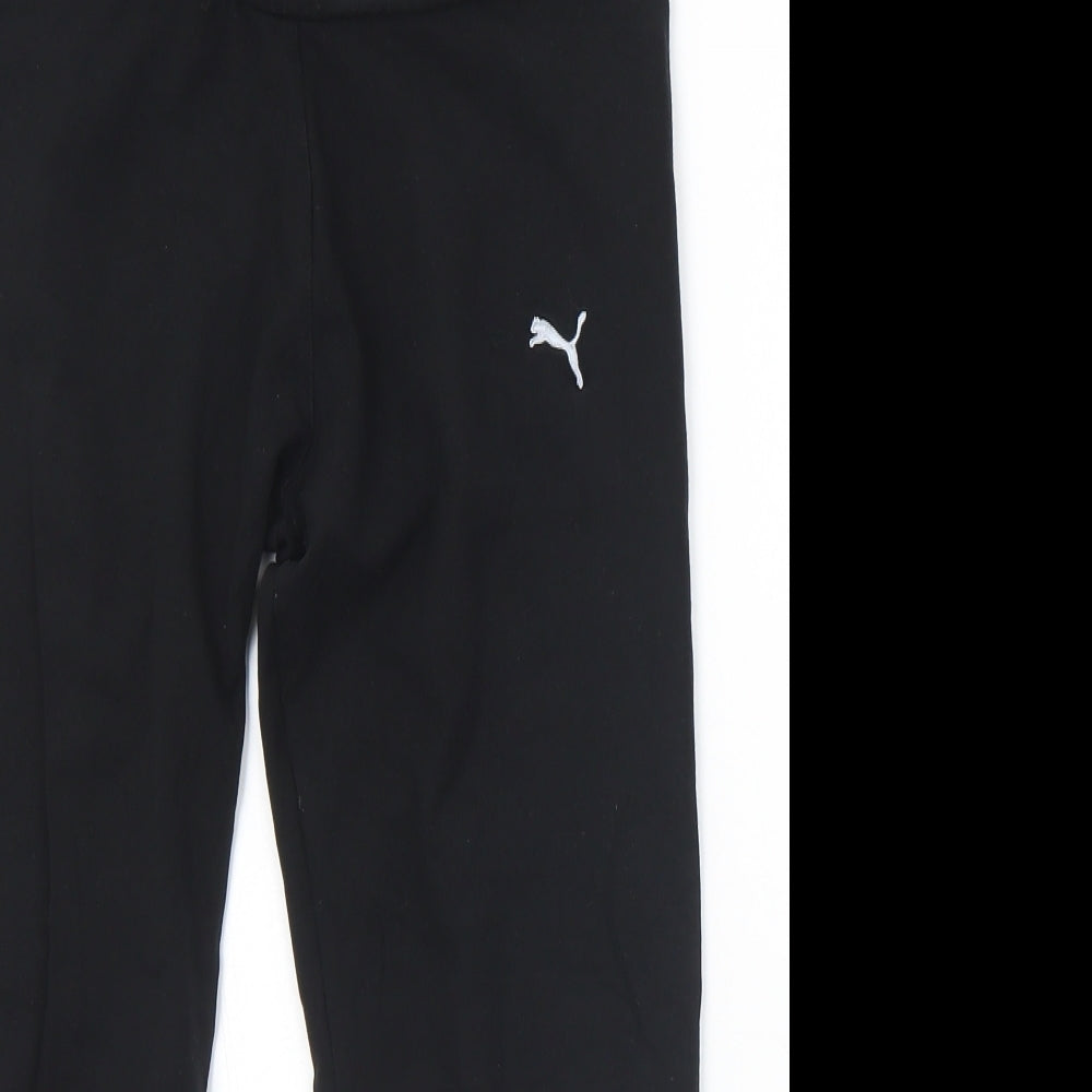 PUMA Womens Black  Cotton Athletic Shorts Size 14 L18 in Regular