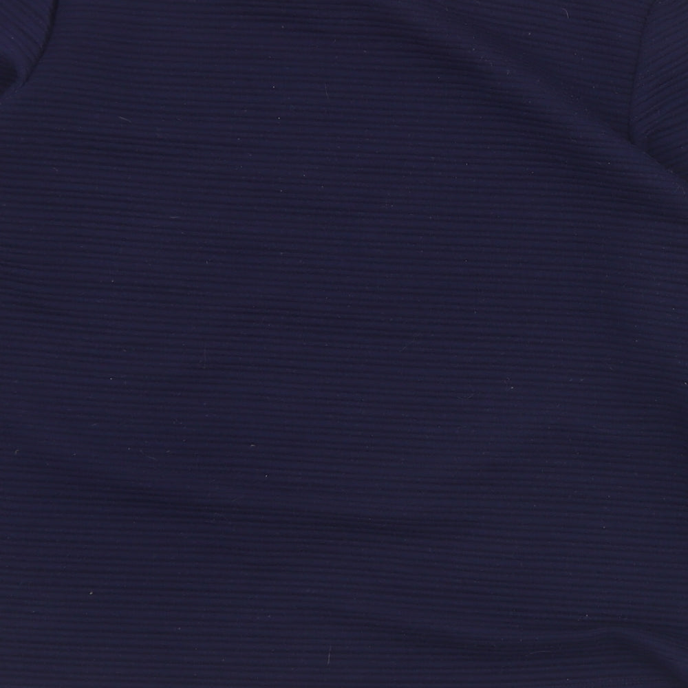 W Lane Womens Blue Round Neck  Polyester Pullover Jumper Size M