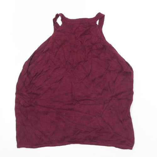 Atmosphere Womens Purple Crew Neck  Acrylic Vest Jumper Size 8