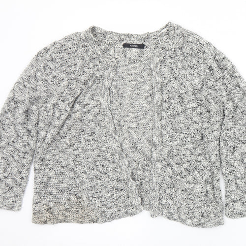 George Womens Grey Round Neck  Cotton Cardigan Jumper Size 18