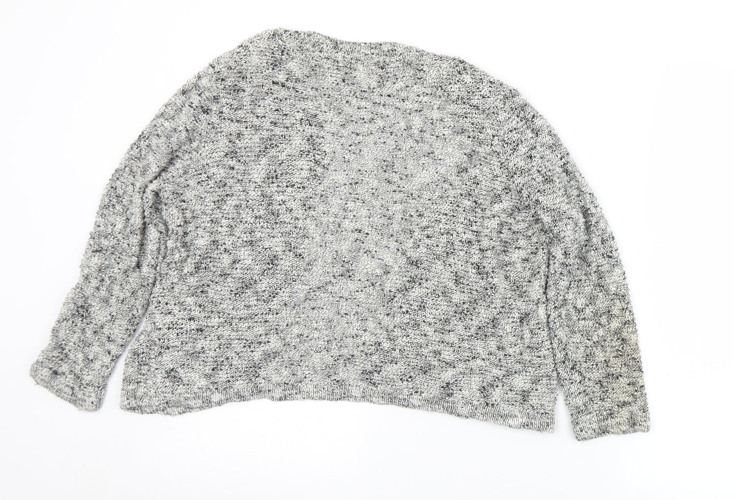 George Womens Grey Round Neck  Cotton Cardigan Jumper Size 18