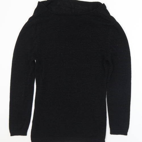 Etxart & Panno Womens Black Cowl Neck  Polyester Pullover Jumper Size S