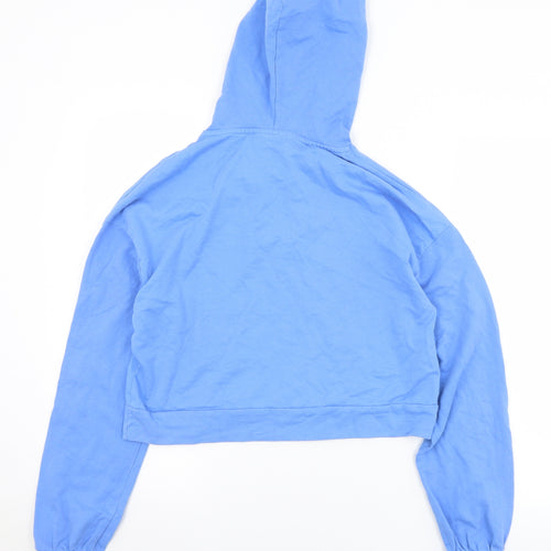 ASOS Womens Blue  Cotton Pullover Hoodie Size 6   - Cropped