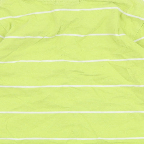 Cherokee Baby Green Striped Cotton Basic T-Shirt Size 12-18 Months Crew Neck Pullover