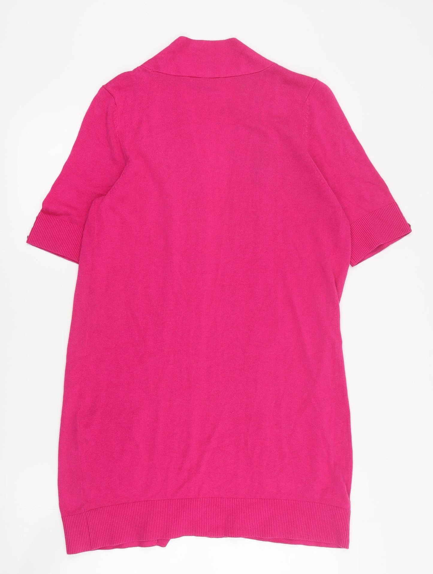 Wallis Womens Pink V-Neck  Viscose Cardigan Jumper Size M