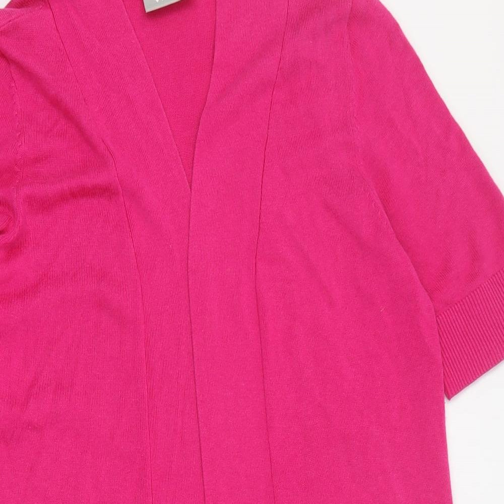 Wallis Womens Pink V-Neck  Viscose Cardigan Jumper Size M