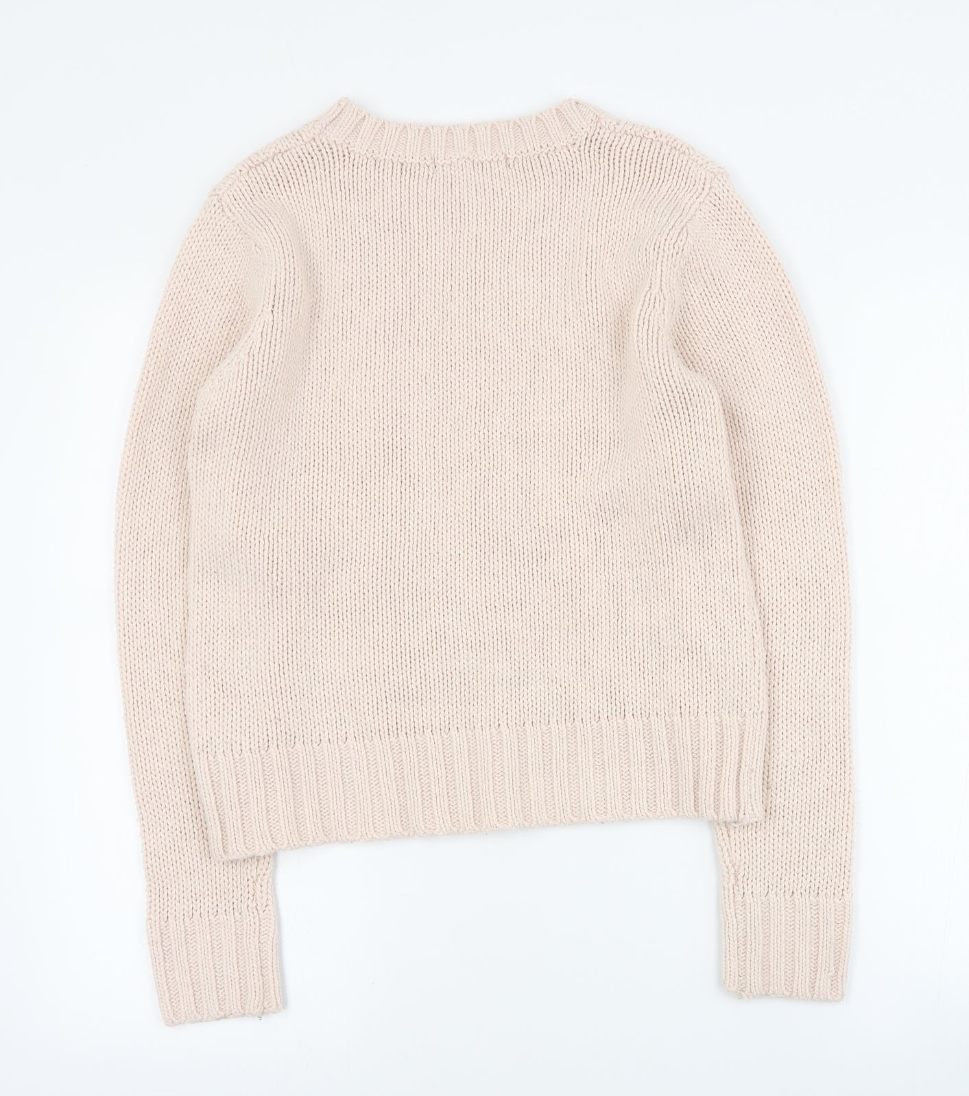 Primark Womens Pink Round Neck  Acrylic Pullover Jumper Size 12